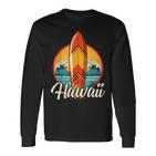 Hawaii Surfing Outfit Aloha Surfboard Retrointage Beach Langarmshirts