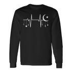 Heartbeat Of Faith – Islamic Crescent And Lantern Langarmshirts