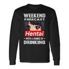 Hentai Drinking Japanese Anime Manga Langarmshirts