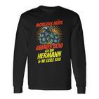 Hermann Name Saying Hermann Birthday Langarmshirts