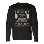 Ho Ho Hol Me A Gin Tonic Costume Christmas Langarmshirts