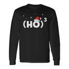 Ho Ho Ho Maths Formula Santa Christmas Langarmshirts