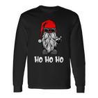 Ho Ho Ho Xmas Christmas Cool Santa Costume Langarmshirts