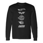 Hot Wheels Stacked Icon Logos Speed Club Racing Team Langarmshirts