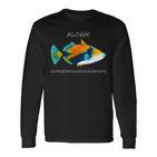 Humuhumunukuapua'a Olelo Hawaiian Reef Triggerfish Langarmshirts