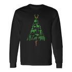 Hunter Hunting Christmas Tree Christmas Outfit Christmas Langarmshirts