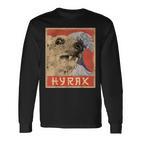 Hyrax Japaneseintage Style Hyrax Meme Langarmshirts