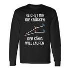 Injury Crutches Saying Gute Bessung S Langarmshirts