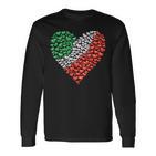 Italy Flag Heart Of Passion For Italy Langarmshirts