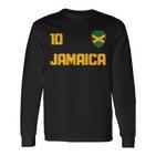 Jamaica Flag Reggae Music Fan Jersey Langarmshirts