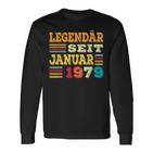 Januar 1979 Lustige Geschenke 46 Geburtstag Langarmshirts