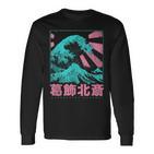 Japanese Hokusai Japan The Great Waveor Kanagawa Langarmshirts