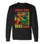 Jusrassic Park Isla Nublar 1993 Tour Poster Langarmshirts