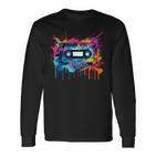 Kassetten 80Er 90Er Kassette Musik Musiker Dj Langarmshirts