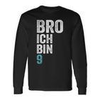 Kinder Bro Ich Bin 9 Jahre Alt Birthday 9Th Birthday Langarmshirts