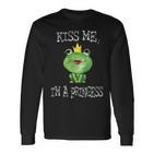 Kiss Me I'm A Princess Frog Langarmshirts