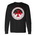 Knights Templar Cross And Seal Knight Langarmshirts