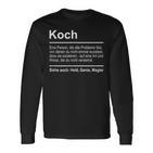 Koch Definition Saying Professional Kitchen Chef Langarmshirts