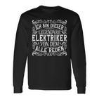 Legendary Electronician Work & Work Electrician Langarmshirts