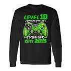 Level 10 Birthday Boy Gamer 2015 10Th Birthday Langarmshirts