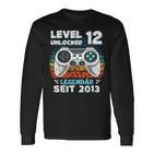 Level 12 Jahre Geburtstags Junge Gamer 2013 Geburtstag Langarmshirts