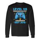 Level 6 Jahre Geburtstags Junge Gamer 2019 Geburtstag Langarmshirts