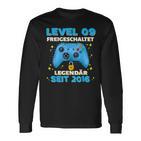 Level 9 Jahre Geburtstags Junge Gamer 2016 Geburtstag Langarmshirts