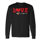 Love Is In The Air Flying Hot Air Balloon Langarmshirts