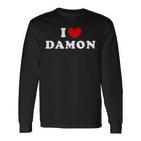 I Love Damon Langarmshirts