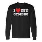 I Love My Gymbro Y2k Sigma Red Heart Langarmshirts