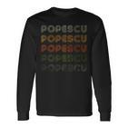 Love Heart Popescu Grungeintage-Stil Schwarz Popescu Langarmshirts