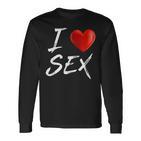 I Love Heart Sex Langarmshirts