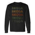 Love Heart Skoda Grungeintage Style Skoda Langarmshirts