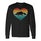 I Love Platypus Silhouette Heart Wilderness Australia Langarmshirts