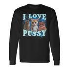 I Love Pussy Cat Langarmshirts