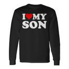 I Love My Son Heart Langarmshirts