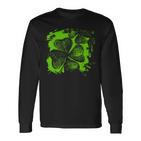 Lucky Charm Four Leaf Clover Irish Clover S Langarmshirts