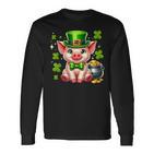 Lucky Pig New Year's Eve Pig New Year Lucky Pigs Langarmshirts