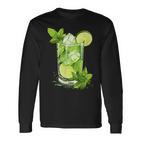 Lustige Kubanische Nacht Mit Diesem Coolen Mojito-Cocktail-Kostüm Langarmshirts