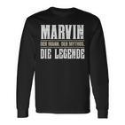 Marvin First Name Name Marvin Langarmshirts