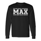 Max First Name Saying Max Langarmshirts