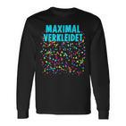 Maximally Dressed With Confetti Costume For Carnival Fancy Dress Langarmshirts