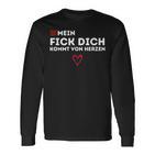 Mein Fick Dich Kommton Herzen Humour Sarcasm Langarmshirts