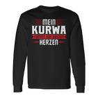 Mein Kurwa Kommton Ganzem Herz Polen Kurwa Langarmshirts