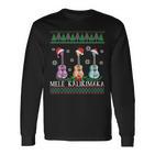 Mele Kalikimaka Hawaiian Christmas Ukulele Ugly Langarmshirts