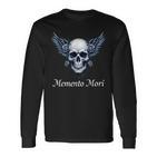 Memento Mori Gothic Skull & Wings Langarmshirts