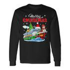 Merry Christmas Cruise Santa Cruise Ships Xmas Symbols Lover Langarmshirts