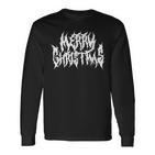 Merry Christmas Death Metal Metal Goth Xmas Langarmshirts