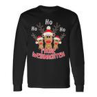 Merry Christmas Reindeer Ho Ho Ho Elk Christmas Langarmshirts