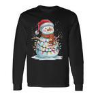 Merry Christmas Snowman Christmas Winter Xmas Eve Langarmshirts